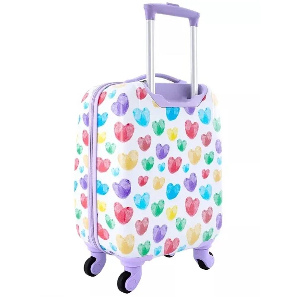 Travelers Club kids 5 piece luggage set Multicolor Heart Travel Set Lavender